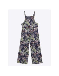 Combinaison pantalon à fleurs fandi bleu marine fille - Kaporal