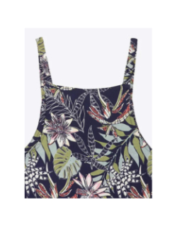 Combinaison pantalon à fleurs fandi bleu marine fille - Kaporal