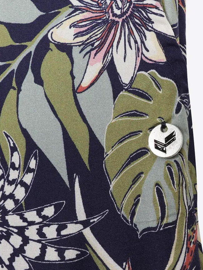 Combinaison pantalon à fleurs fandi bleu marine fille - Kaporal