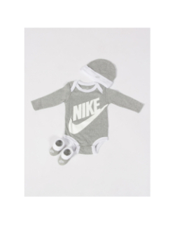 Ensemble 3 pièces futura logo 0-6 mois gris bébé - Nike