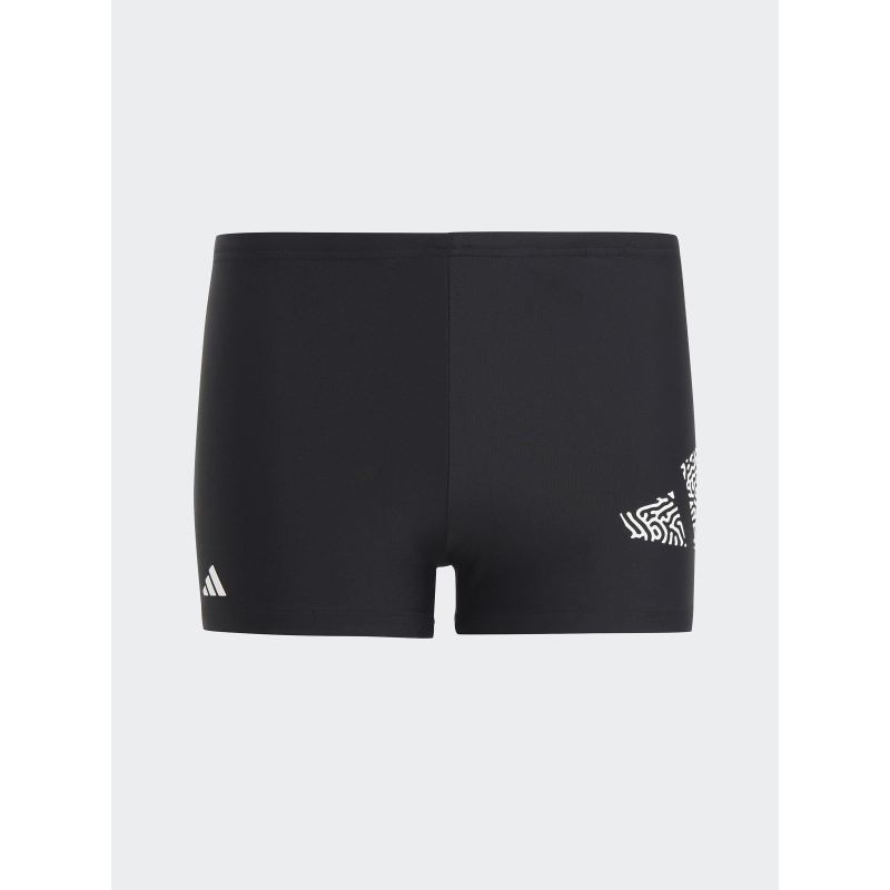 Maillot de bain boxer logo imprimés noir garçon - Adidas
