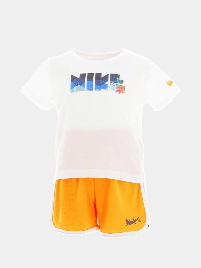 Ensemble short t-shirt nsw coral blanc orange enfant - Nike