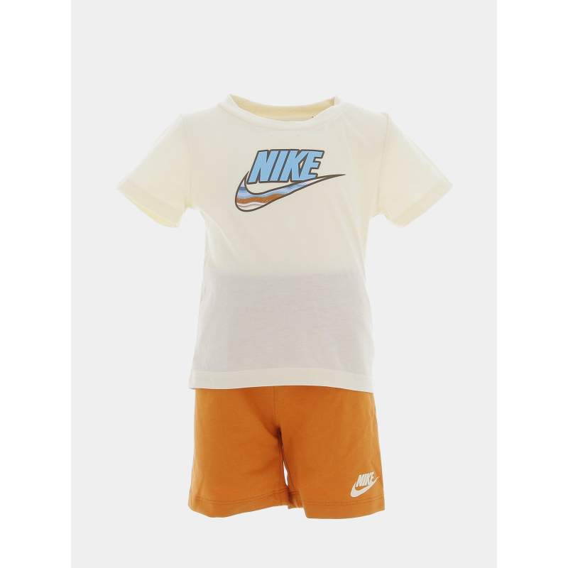 Ensemble short t-shirt nsw logo écru orange enfant - Nike