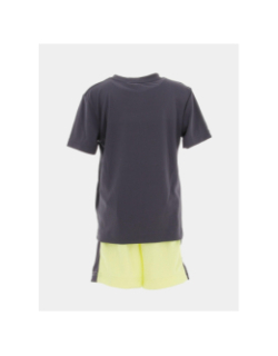Ensemble short t-shirt sport blocked jaune gris enfant - Nike