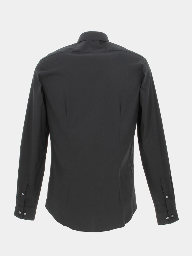 Chemise slim manches longues poplin noir homme - Calvin Klein
