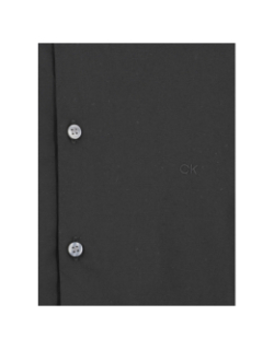 Chemise slim manches longues poplin noir homme - Calvin Klein