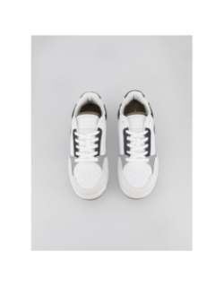 Baskets street mix monogramme blanc gris homme - Tommy Hilfiger