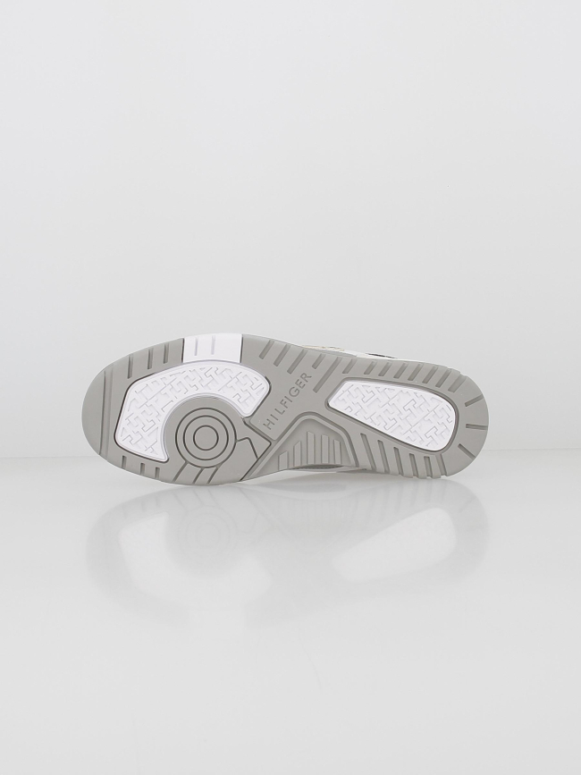 Baskets street mix monogramme blanc gris homme - Tommy Hilfiger