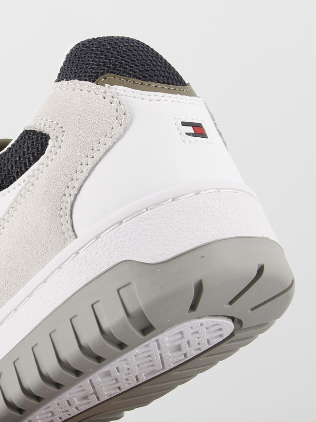 Baskets street mix monogramme blanc gris homme - Tommy Hilfiger