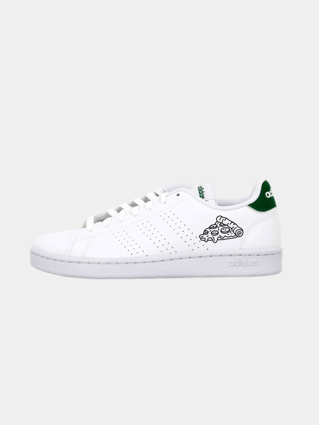 Baskets basses advantage pizza blanc vert homme - Adidas