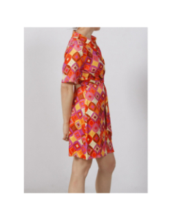 Robe courte imprimés geometric multicolore femme - Salsa