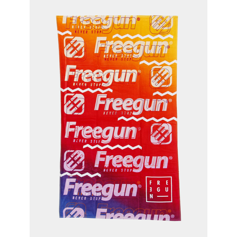 Serviette de plage dégradé logo multicolore - Freegun