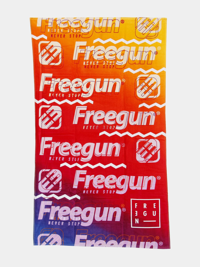 Serviette de plage dégradé logo multicolore - Freegun