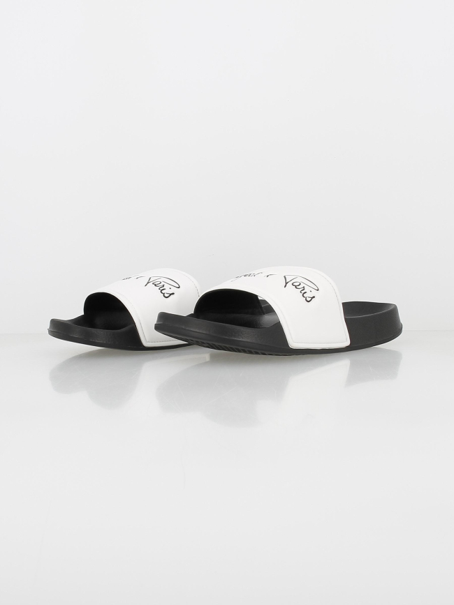 Claquettes logo noir blanc homme - Project X Paris