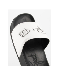 Claquettes logo noir blanc homme - Project X Paris