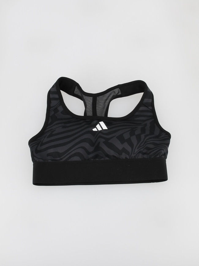 Brassière de sport matelassée aeroready noir enfant - Adidas