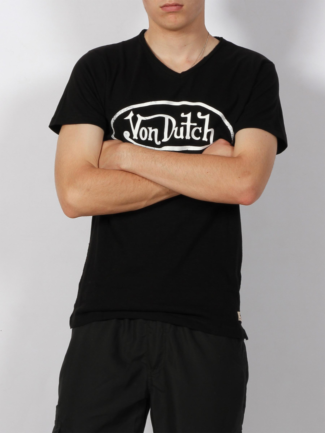 T-shirt logo imprimé noir homme - Von Dutch