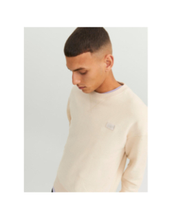 Sweat classic twill beige homme - Jack & Jones