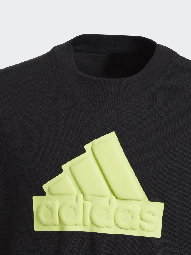 T-shirt logo tee jaune noir enfant - Adidas