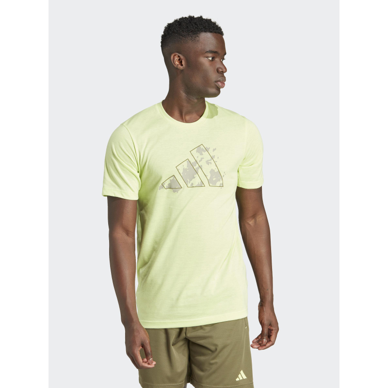 T-shirt logo vert fluo homme - Adidas