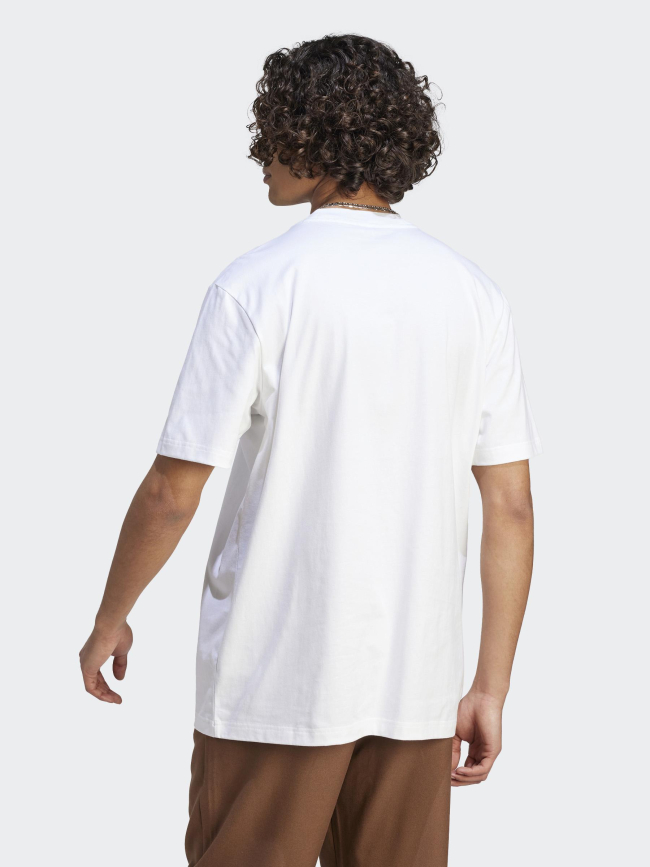 T-shirt logo relief blanc homme - Adidas