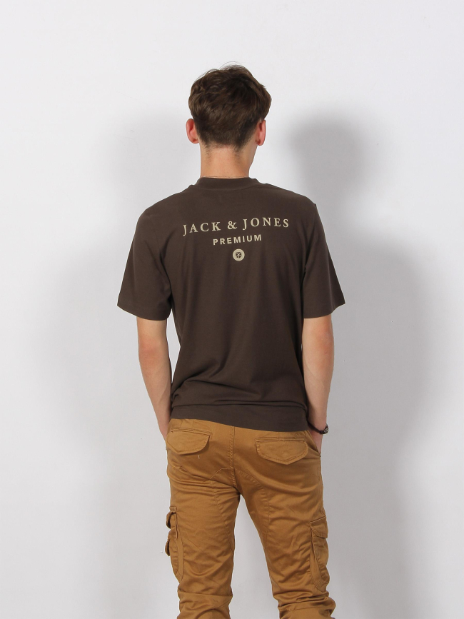 T-shirt back print mason marron foncé homme - Jack & Jones