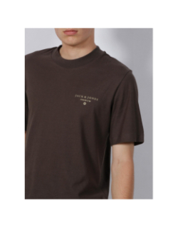 T-shirt back print mason marron foncé homme - Jack & Jones