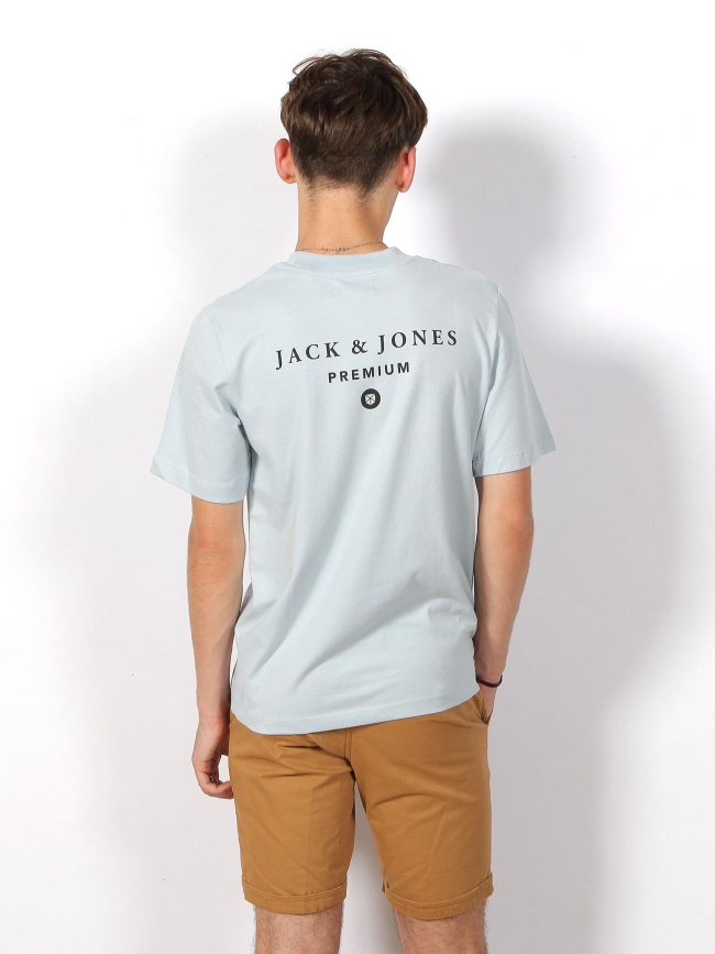 T-shirt mason back print bleu clair homme - Jack & Jones