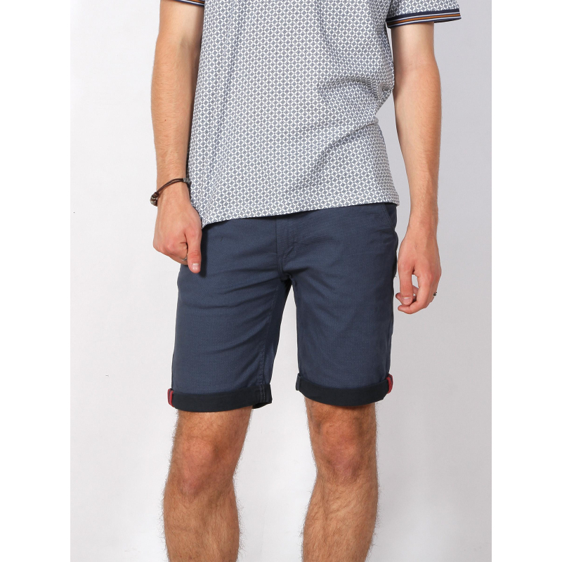 Short chino twill stretch imprimés bleu marine - Rms 26
