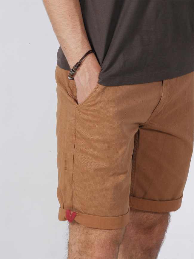 Short chino twill stretch imprimés marron homme - Rms 26