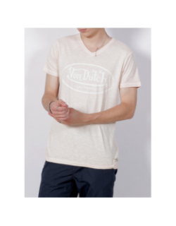 T-shirt logo imprimé rose clair homme - Von Dutch