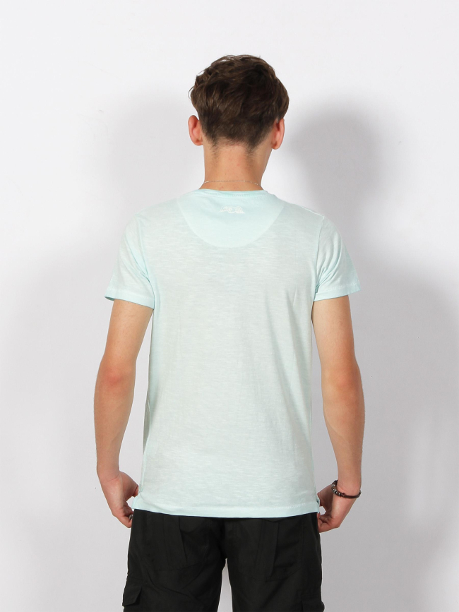 T-shirt logo imprimé bleu clair homme - Von Dutch