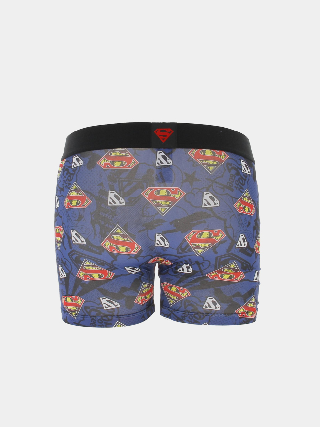 Boxer en microfibre superman bleu marine homme - Freegun
