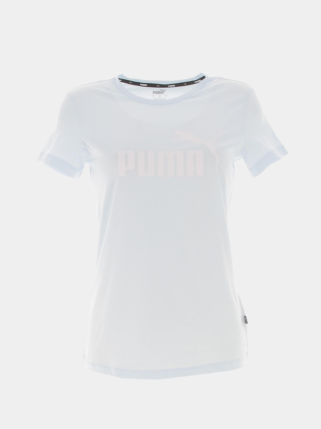 T-shirt essential logo bleu clair femme - Puma