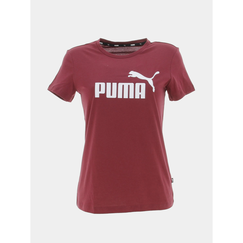 T-shirt essential logo bordeaux femme - Puma