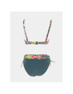 Maillot de bain 2 pièces imprimés vert femme - Grain De Sable