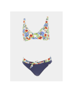 Maillot de bain 2 pièces fleurs multicolore femme - Grain De Sable