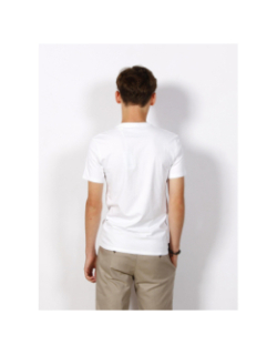 T-shirt éco col v core logo blanc homme - Guess