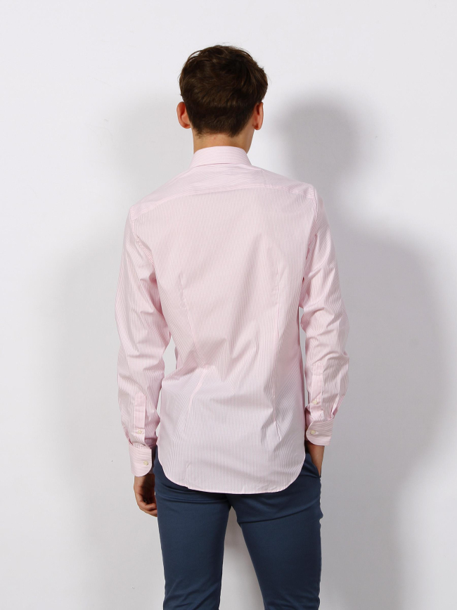 Chemise flex collar classic rayures roses homme - Tommy Hilfiger