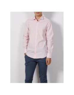 Chemise flex collar classic rayures roses homme - Tommy Hilfiger