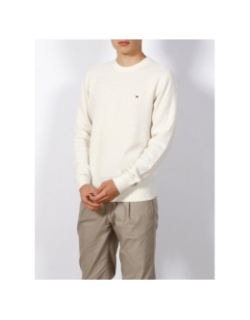 Pull interlaced structure blanc homme - Tommy Hilfiger