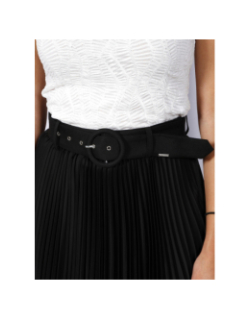 Jupe plissée asymétique gaia ceinture noir femme - Guess
