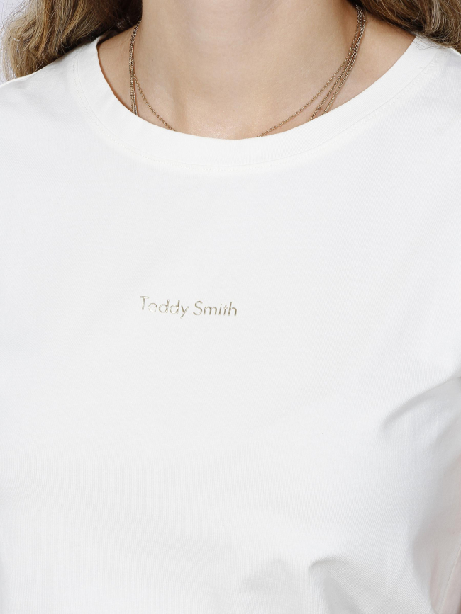 T-shirt ribelle blanc femme - Teddy Smith