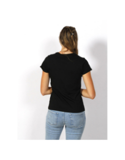 T-shirt slim logo signature noir femme - Hugo