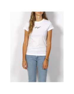 T-shirt slim logo signature blanc femme - Hugo
