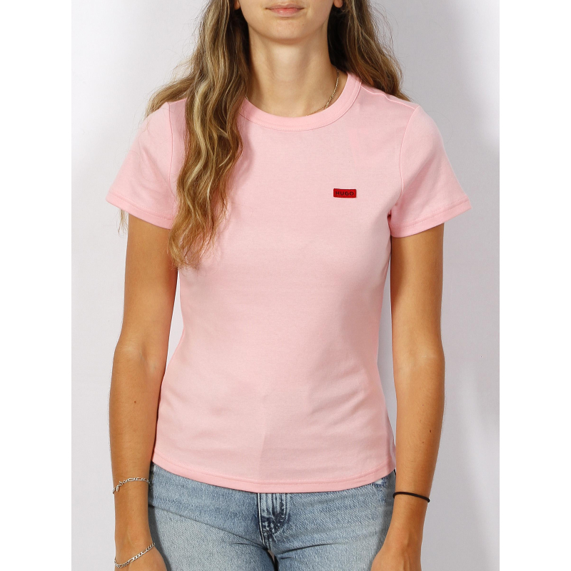 T-shirt classic logo rouge rose femme - Hugo