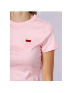 T-shirt classic logo rouge rose femme - Hugo