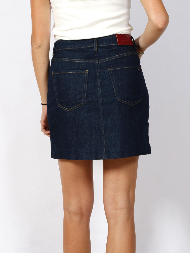 Mini jupe en jean boutons bleu marine femme - Tommy Hilfiger