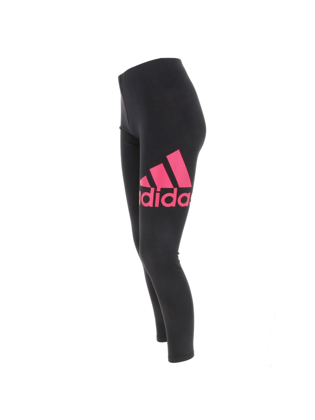 Legging de sport big logo rose noir fille - Adidas