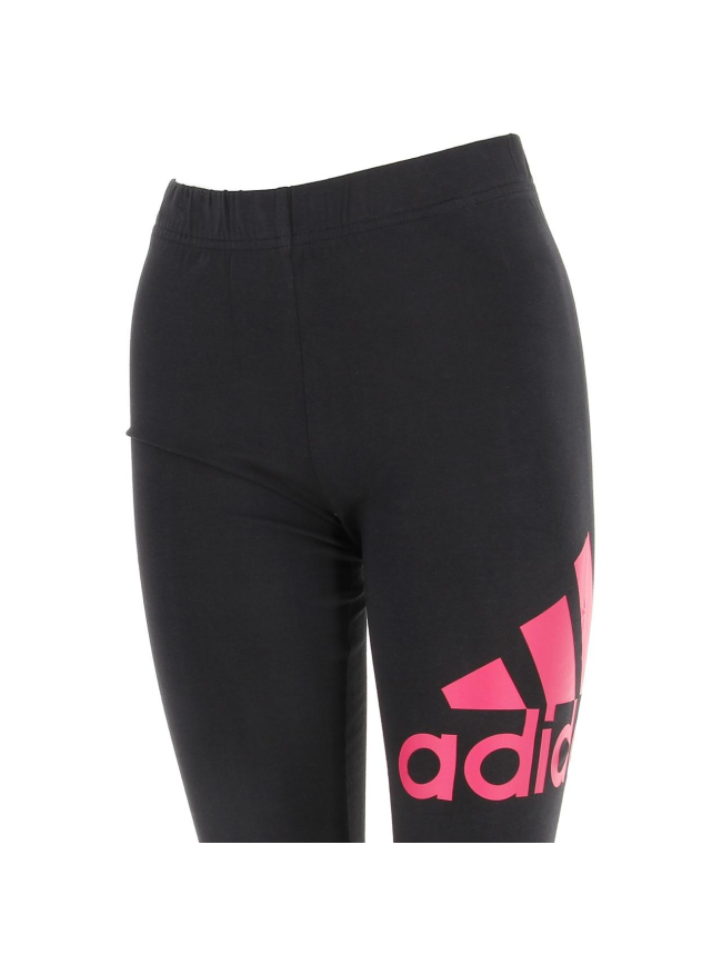 Legging de sport big logo rose noir fille - Adidas